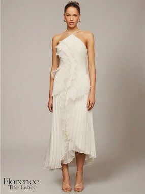 White midi dress
